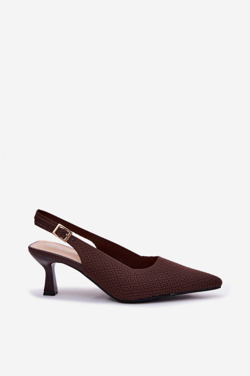 Hoge hakken sandalen in chocoladekleur Delessa