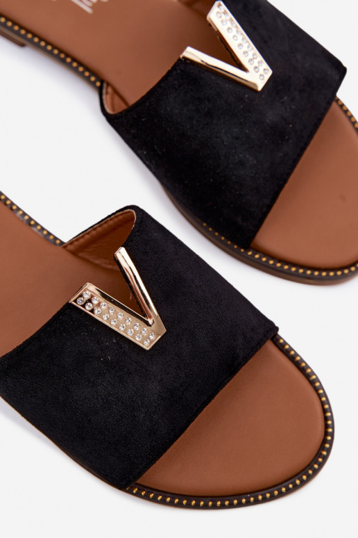 Slippers Dames plat Met sierlijk Detalem V zInart Nelmira