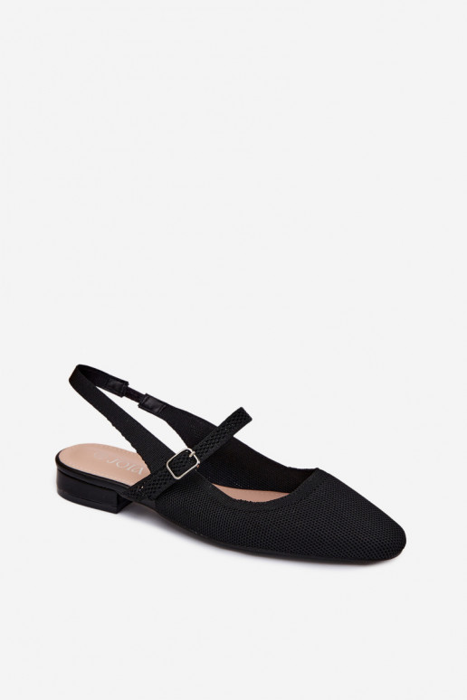 Ballerines noires pour femmes avec brides Selrene