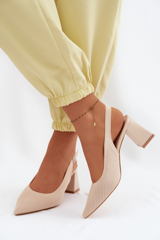 Sandales couleur sable avec talons Elissea