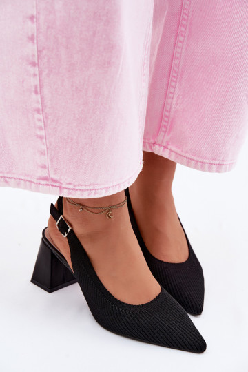 Zwarte sandalen met hakken Elissea