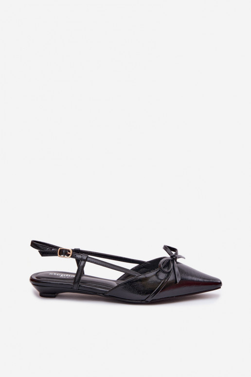 Sandales pour femmesImitacji Skóry Sur un talon bas couleur noire Jelmera