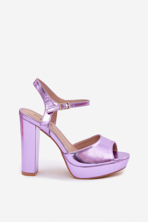Sandales à talons violettes Nelissey