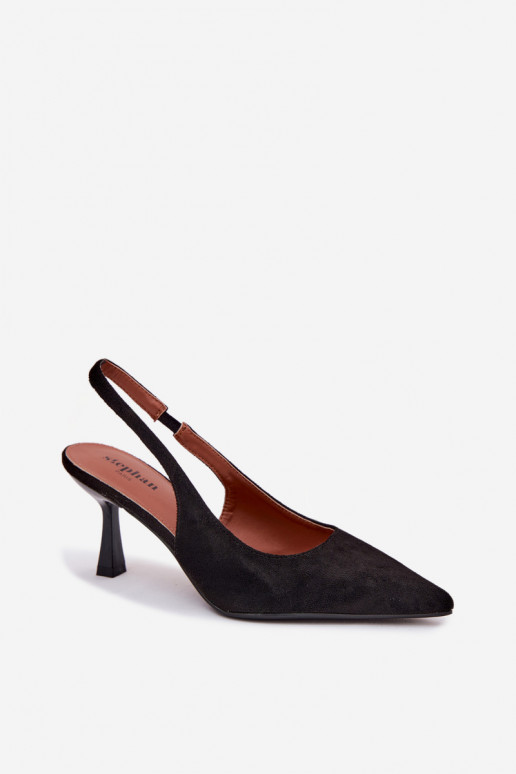 Dames sandalen met dunne hakkenImitacji van suèdeu zInart Saria