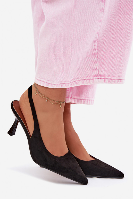 Dames sandalen met dunne hakkenImitacji van suèdeu zInart Saria