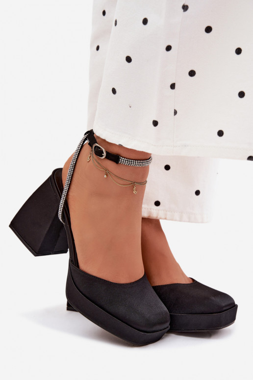 Dames sandalen Op enorme hakken Typu Słupek Pasek met sprankelende gaten zInart Seraphina