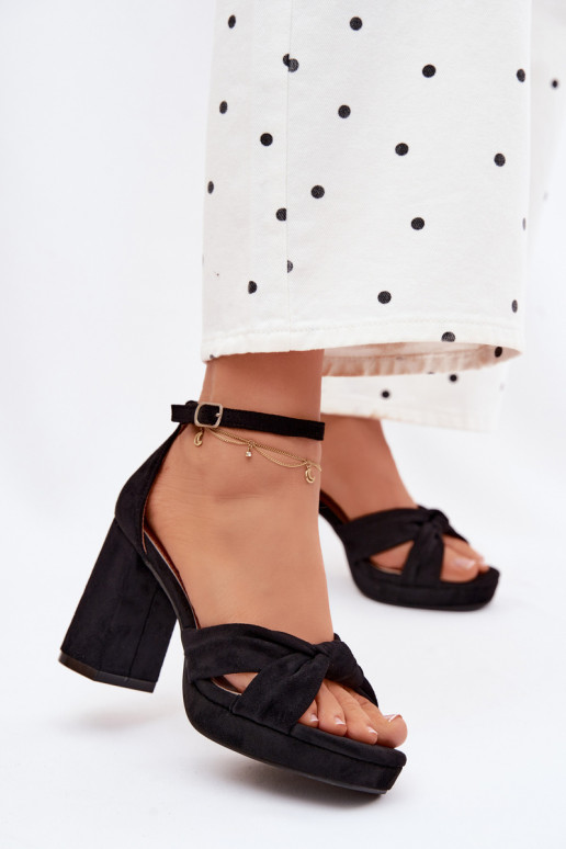 Damessandalen met hoge hakkenImitacji van suèdeu zInart Rosetta