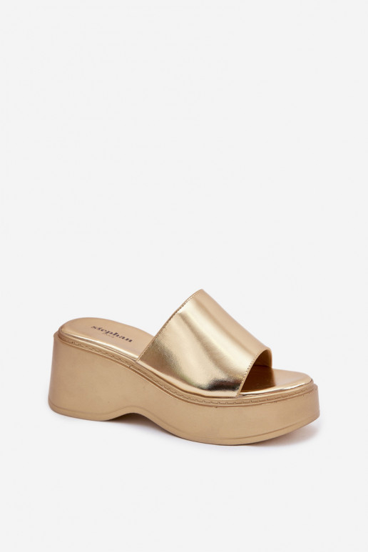 Gouden platform slippers Virelia