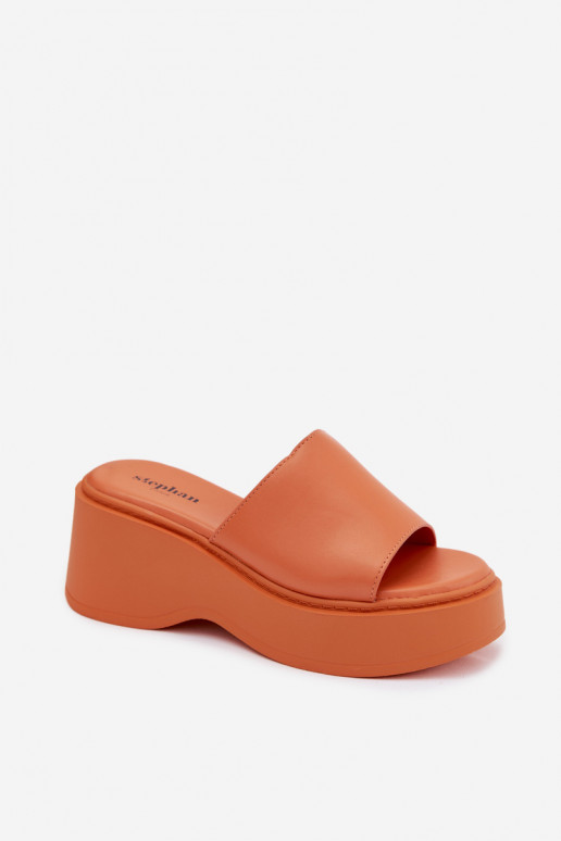 Sandales à plateforme orange pour femmes Virelia
