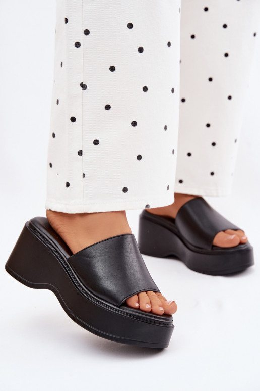 Sandales à plateforme noires pour femmes Virelia