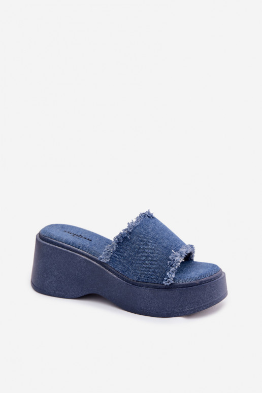 Dames denim platformslippers Virelia