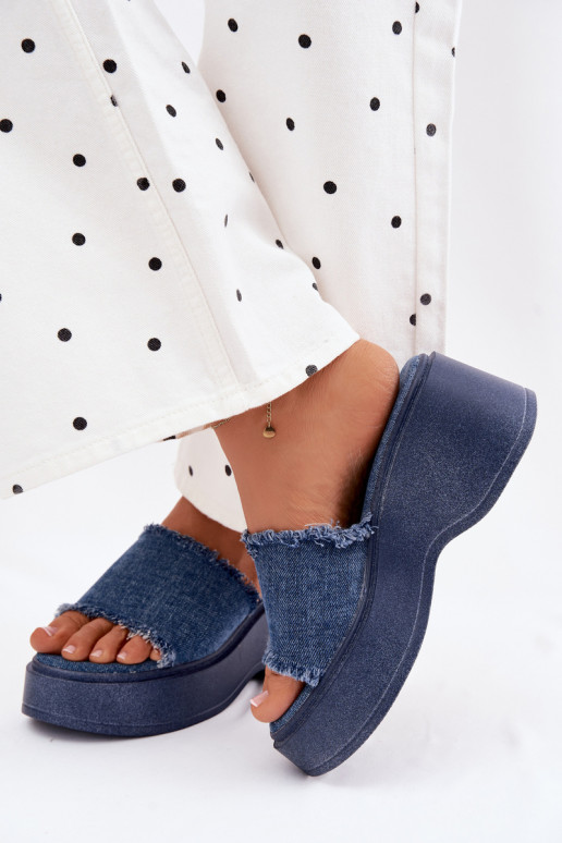 Dames denim platformslippers Virelia