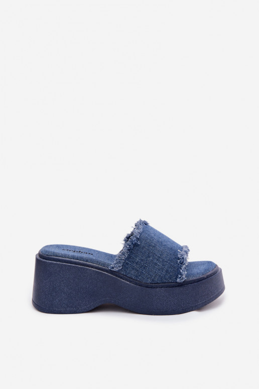 Damen Denim Plattformslipper Virelia