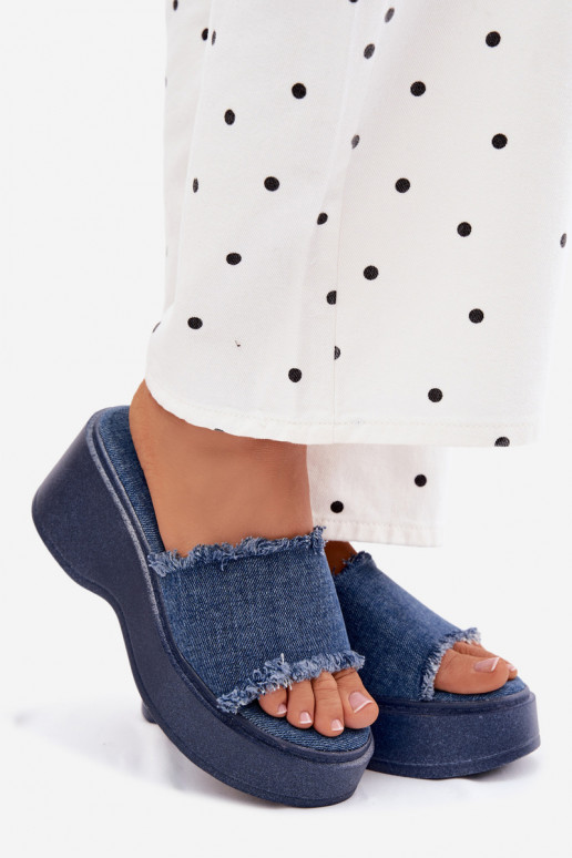 Dames denim platformslippers Virelia