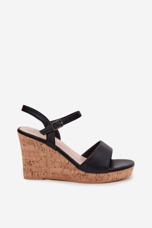 Sandales à plateforme noires pour femmes Clarabella