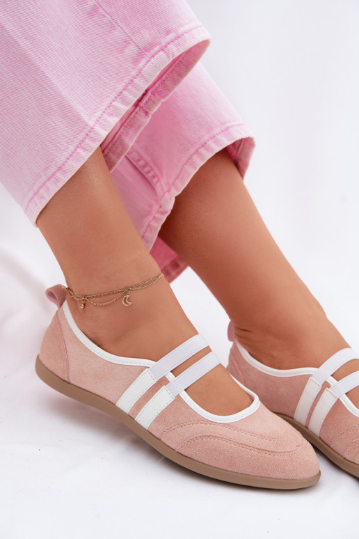 Ballerinas Sportlicher StilElastycznymi Paskami pinke Farbe Donatella