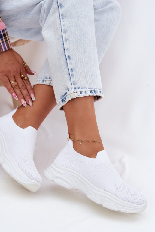 Weiße Damen-Slipper-Sportschuhe Floraine