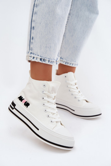 Chaussures de loisirs Grand avec une plateforme couleur blanche Liline 2