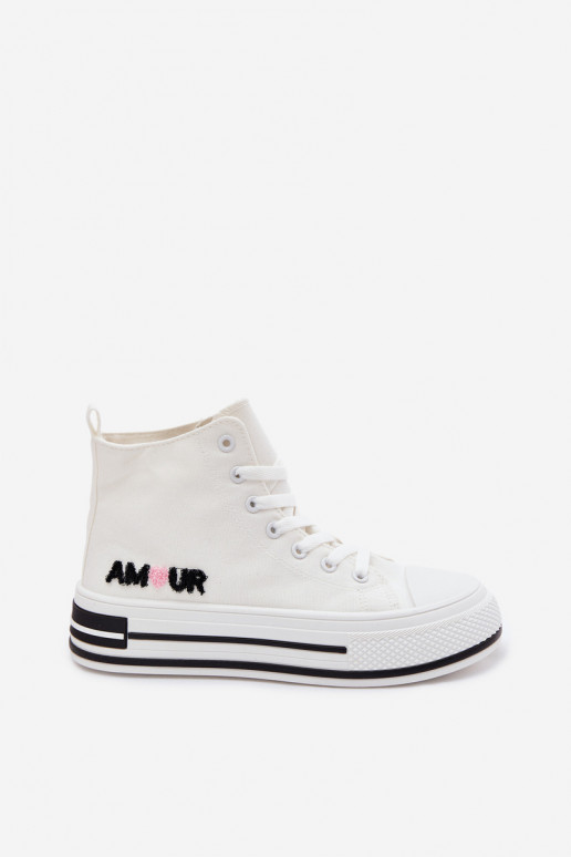 Chaussures de loisirs Grand avec une plateforme couleur blanche Liline
