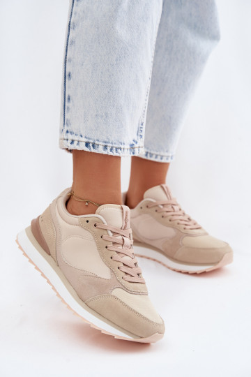 Zandkleurige dames sneakers van suede McArthur MA2512IN 2
