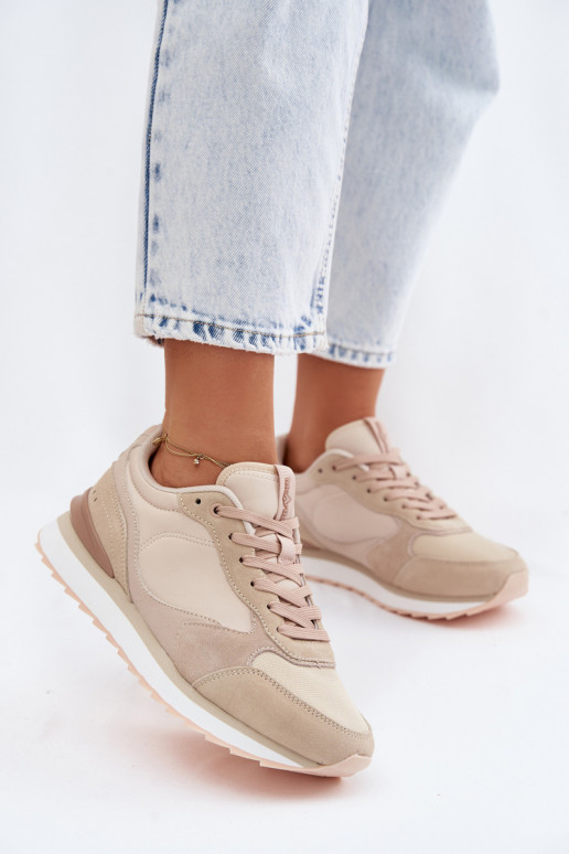 Sandfarbene Damen-Sneaker aus Wildleder McArthur MA2512IN