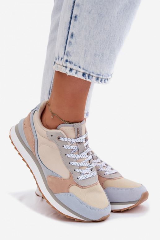 en daim Chaussures modèle baskets Féminin McArthur MA2512DANS couleur bleue