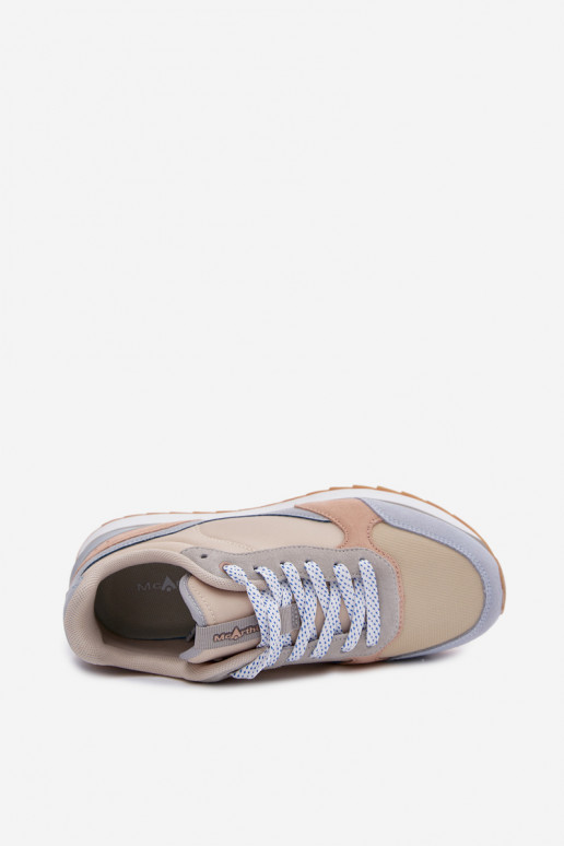 Baskets bleues pour femmes en daim McArthur MA2512IN