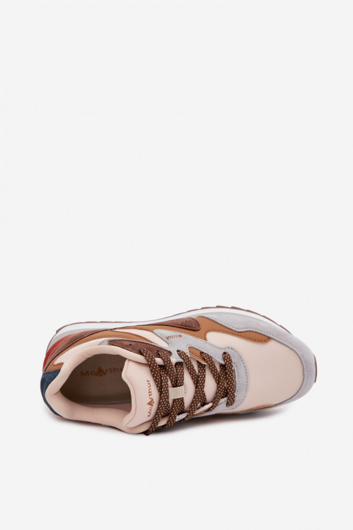 Bruine dames sneakers van suede McArthur MA253IN