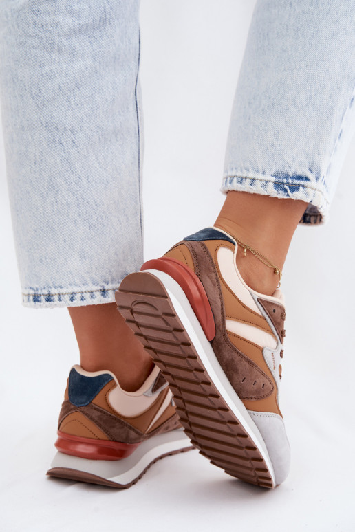 Sneakers model schoenen Dames van suède McArthur MA253IN bruine kleur