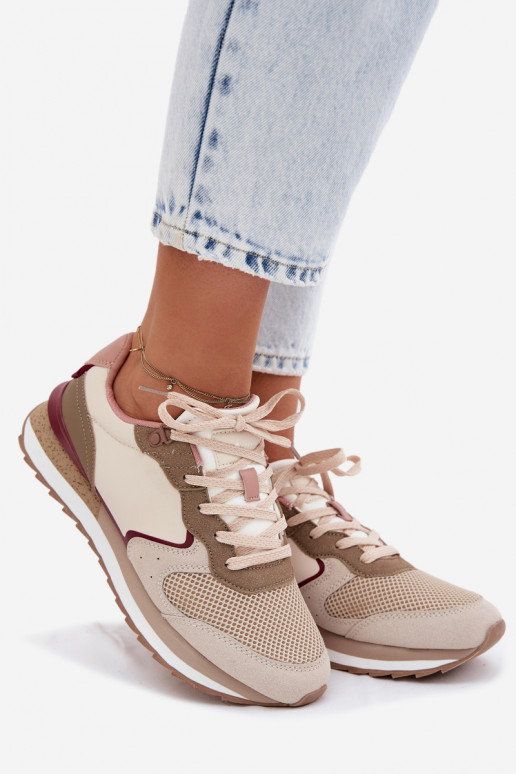 Zandkleurige dames sportschoenen McArthur MA257IN