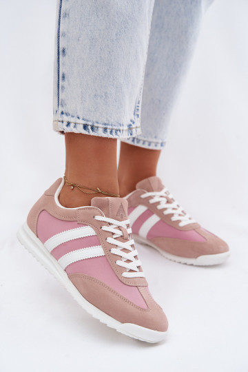 Chaussures de sport roses pour femmes en daim McArthur MA258IN 2