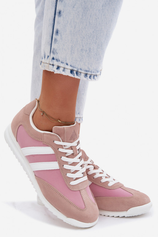 Roze dames sportschoenen van suede McArthur MA258IN