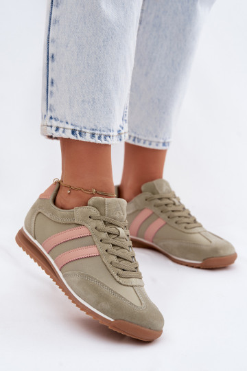 en daim Chaussures modèle baskets baskets Féminin McArthur MA258DANS couleur verte 2