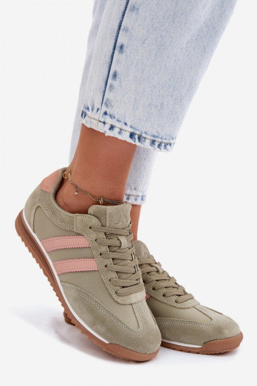 van suède Sneakers model schoenen sportschoenen Dames McArthur MA258IN groene kleur