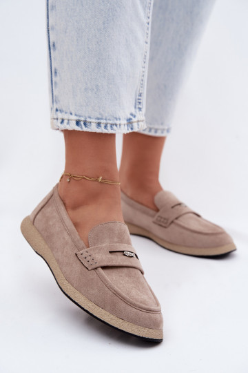 mocassins pour femmesImitacji en daimu Vinceza 62273 beige 2