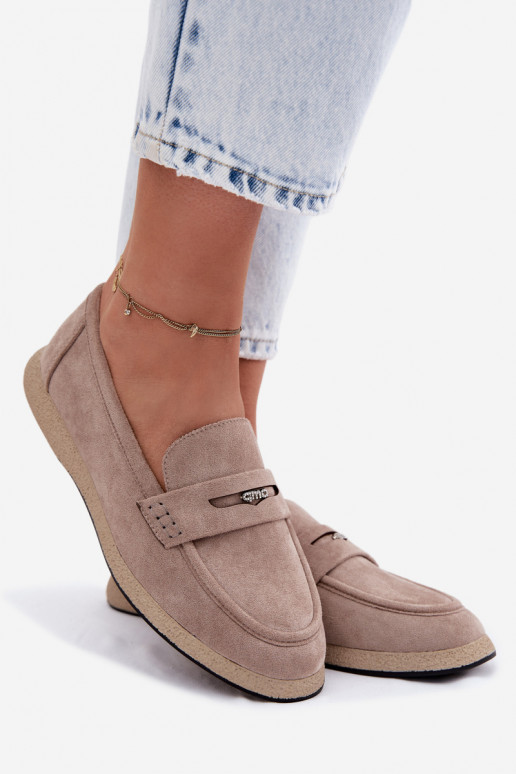 dames mocassinsImitacji van suèdeu Vinceza 62273 beige