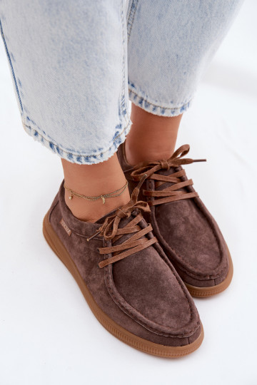 Chaussures en faux daim marron Vinceza 95391