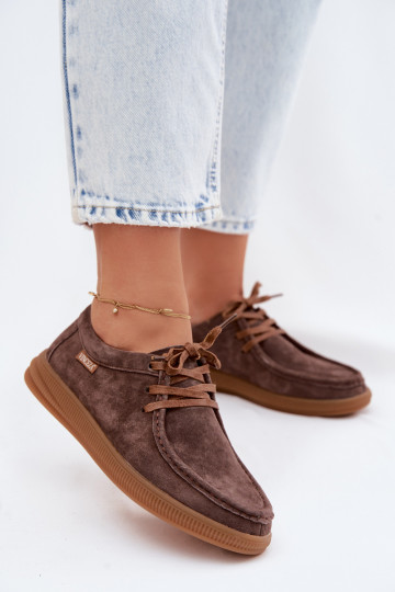 Bruine faux suede schoenen Vinceza 95391 2
