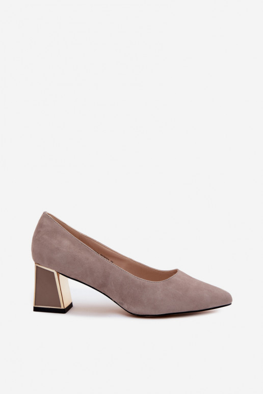 Talons en faux daim sable Vinceza 66921