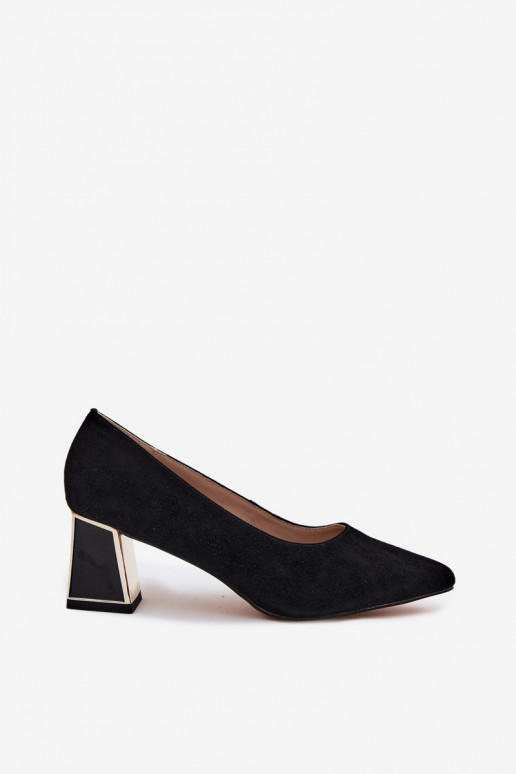 Talons en faux daim noir Vinceza 66921