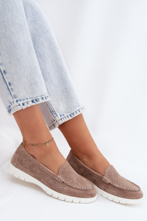 mocassins pour femmesActivéturalnego en daimu Vinceza 95360 beige