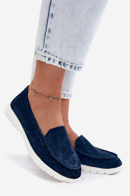 dames mocassinsOpturalnego van suèdeu Vinceza 95360 donkerblauIn