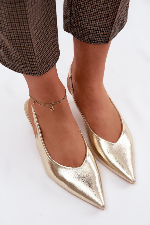 Dames sandalenImitacji Skóry met hakken gouden kleur Averelle