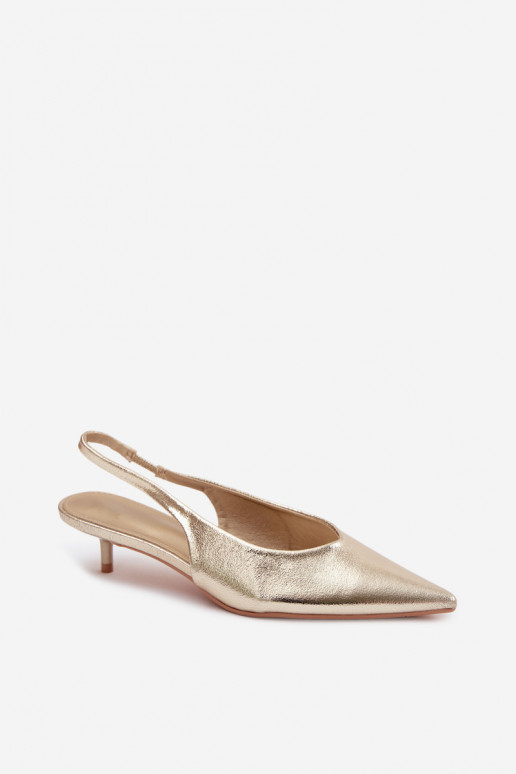 Sandales pour femmesImitacji Skóry avec des talons couleur dorée Averelle