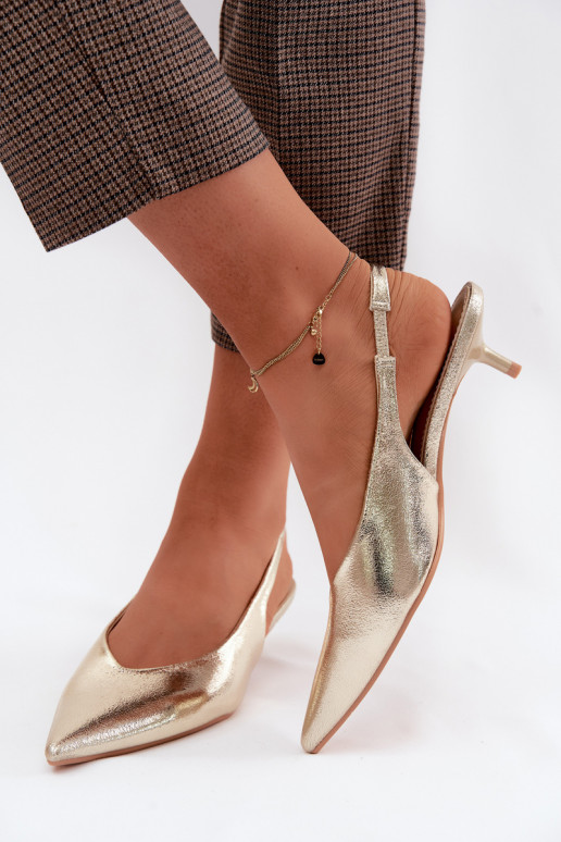 Dames sandalenImitacji Skóry met hakken gouden kleur Averelle