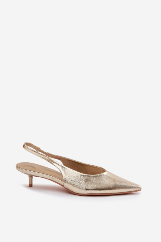 Dames sandalenImitacji Skóry met hakken gouden kleur Averelle