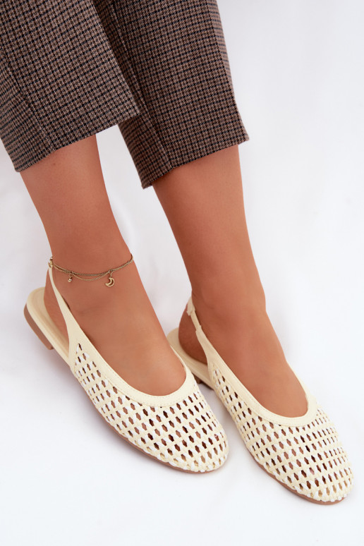 Dames sandalen met opengeInerkte elementen geel Selviora