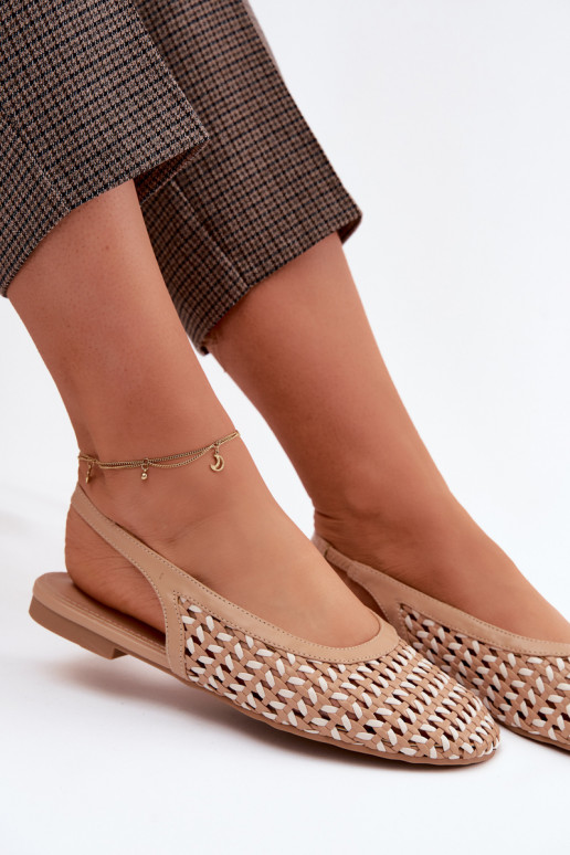 Braune Damensandalen mit Ausschnitt-Elementen Selviora