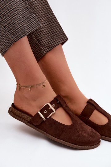 Dames slippers van faux suede Czekolado Melvia