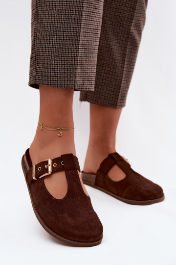 Dames slippers van faux suede Czekolado Melvia 2
